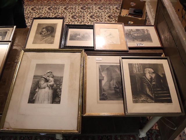 Partij zwart wit prenten (x7) - afbeelding 1 van  7