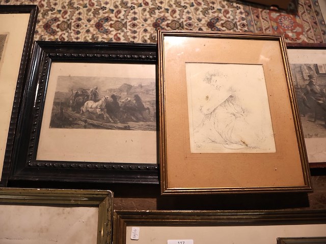 Partij zwart wit prenten (x7) - afbeelding 6 van  7