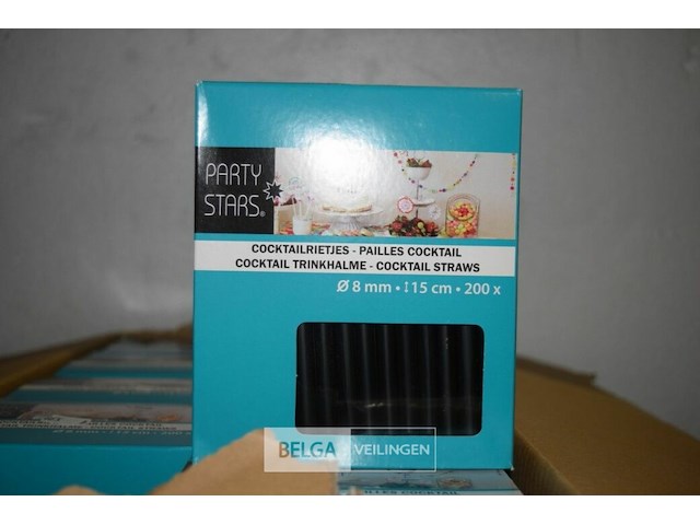 Partij zwarte cocktailrietjes ±400 rietjes - afbeelding 1 van  3