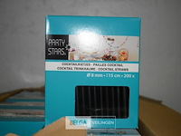 Partij zwarte cocktailrietjes ±400 rietjes - afbeelding 1 van  3