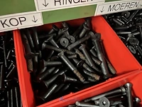 Partij zwarte inbusbouten, moeren en montagebeslag - afbeelding 142 van  212