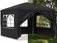 Partytent 3 x 3 meter antraciet met zijwanden - afbeelding 3 van  3