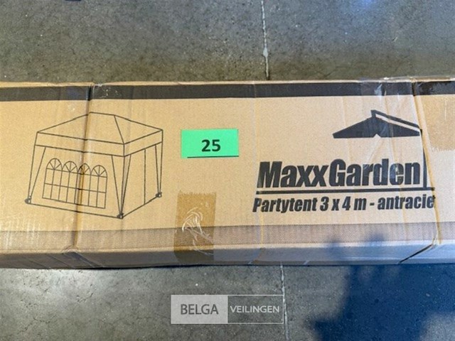 Partytent 3 x 4 m antraciet met zijwanden - afbeelding 3 van  3