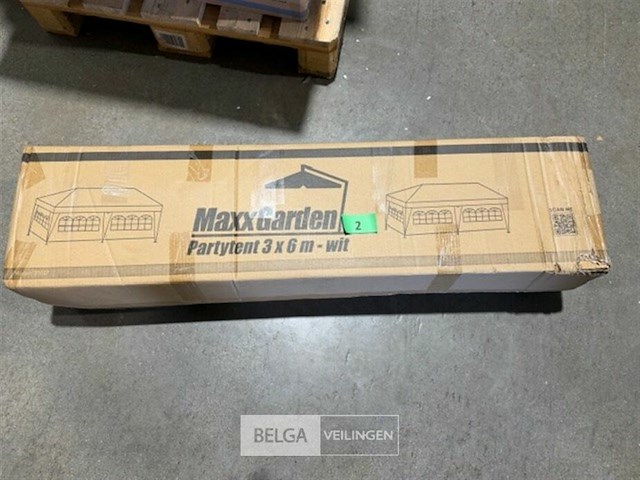 Partytent 3 x 6 m - wit - met zijwanden - afbeelding 3 van  3