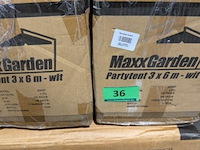 Partytent 3 x 6 m - wit - met zijwanden - afbeelding 3 van  3