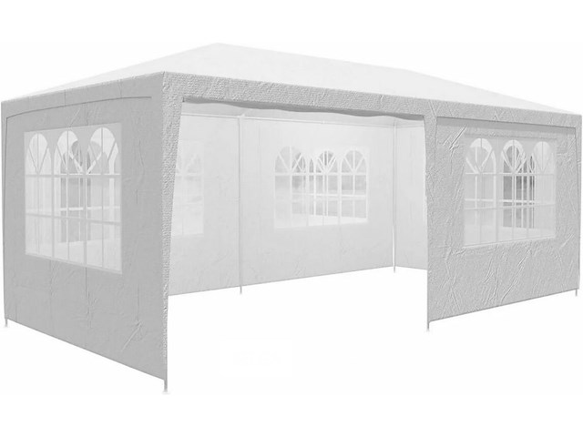 Partytent 3 x 6 m - wit - met zijwanden - afbeelding 2 van  3