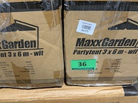 Partytent 3 x 6 m - wit - met zijwanden - afbeelding 3 van  3