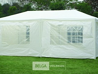 Partytent 3 x 6 m - wit - met zijwanden - afbeelding 3 van  3