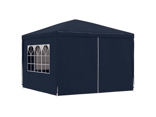 Partytent 3x3m blauw met zijpanelen - afbeelding 2 van  3