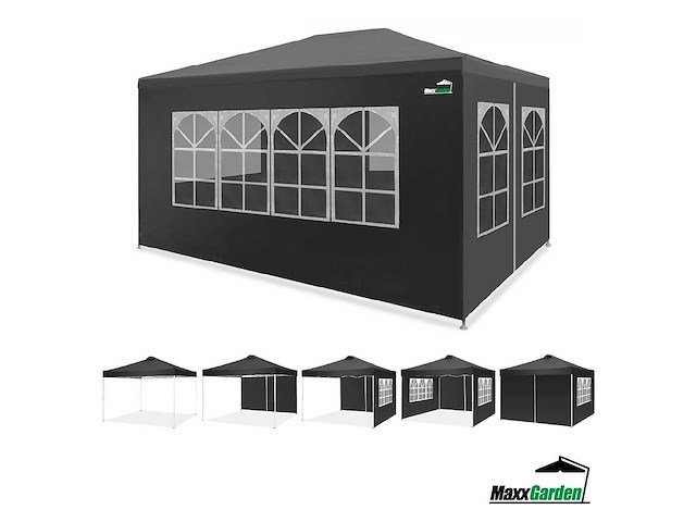 Partytent 3x4m antraciet - afbeelding 2 van  2