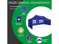 Partytent 3x6m met zijwanden blauw - afbeelding 4 van  4