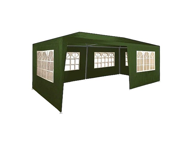 Partytent 3x6m met zijwanden groen - afbeelding 1 van  4