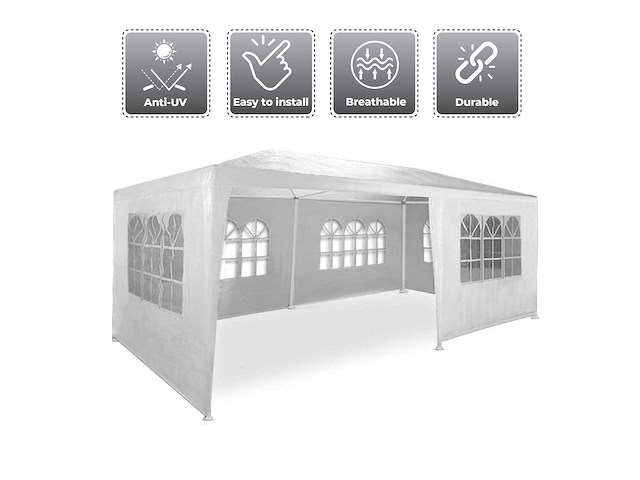 Partytent 4x8m - zijwanden - wit - afbeelding 5 van  6