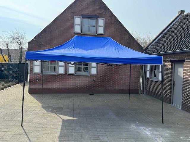 Partytent easy-up blauw 3x4,5m foldable nieuw - afbeelding 1 van  3