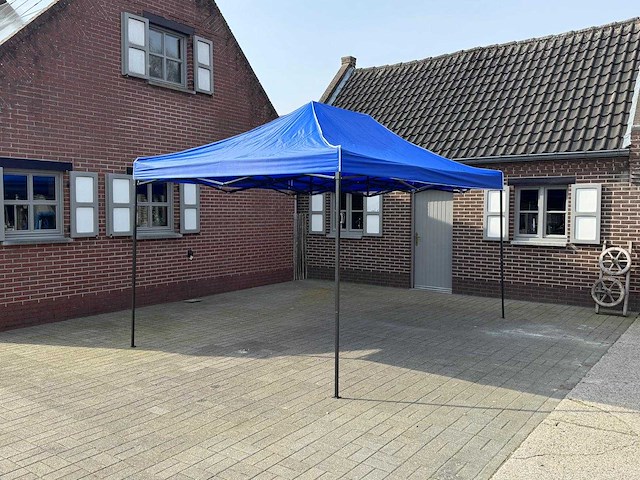 Partytent easy-up blauw 3x4,5m foldable nieuw - afbeelding 3 van  3