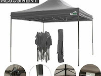 Partytent easy-up (opvouwbaar) 3 x 3 m antraciet - afbeelding 2 van  4