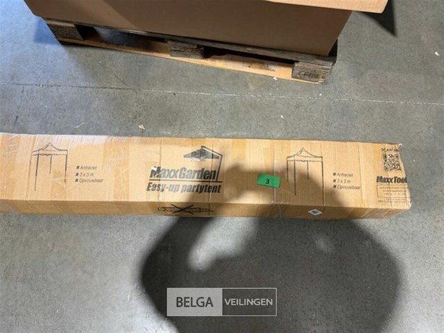 Partytent easy-up (opvouwbaar) 3 x 3 m antraciet - afbeelding 3 van  4