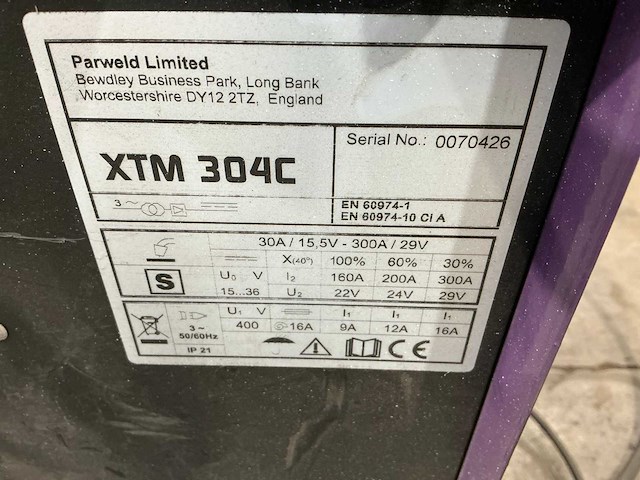 Parweld xtm 304c mig lasapparaat - afbeelding 7 van  7