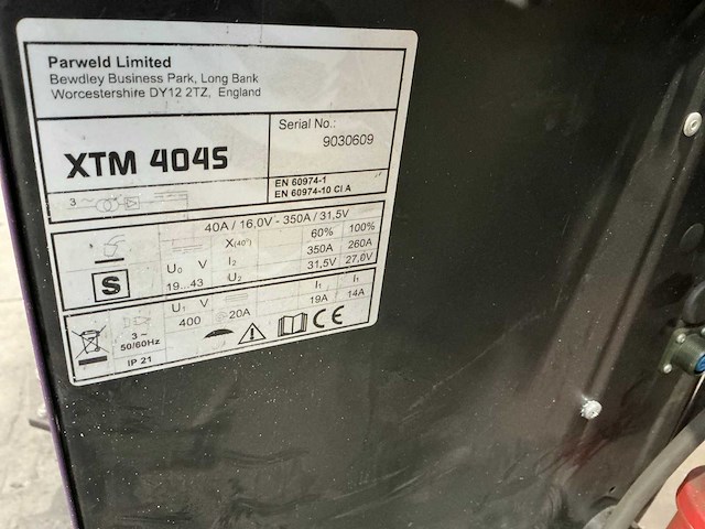 Parweld xtm 404s mig lasapparaat - afbeelding 8 van  9
