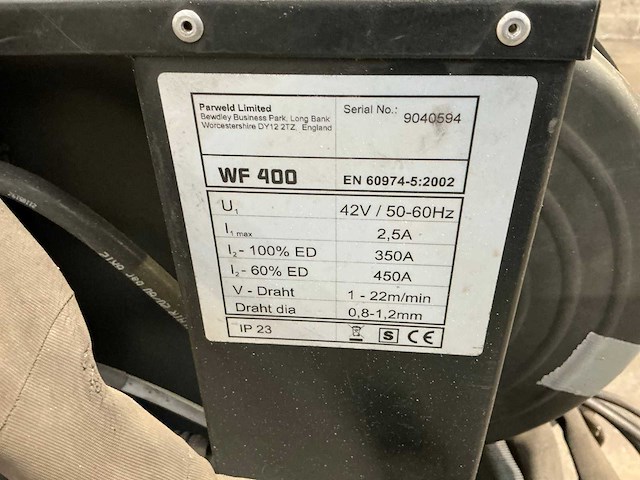 Parweld xtm 404s mig lasapparaat - afbeelding 9 van  9