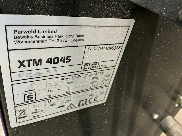 Parweld xtm 404s mig lasapparaat - afbeelding 8 van  8