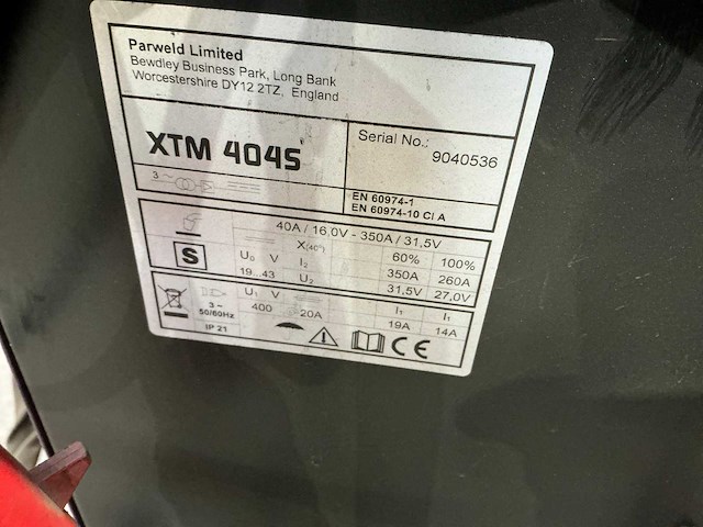 Parweld xtm 404s mig lasapparaat - afbeelding 10 van  10