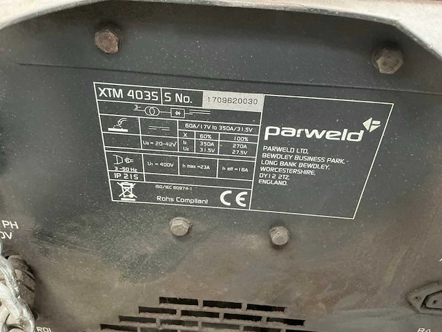 Parweld xtm403s lasapparaat - afbeelding 3 van  4