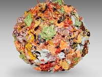 Pascal courcelles (1956), a sphere of oil paint, 2005, 18 cm. (7.08 in.) - afbeelding 2 van  6