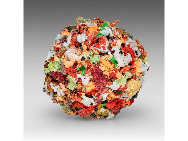 Pascal courcelles (1956), a sphere of oil paint, 2005, 18 cm. (7.08 in.) - afbeelding 4 van  6