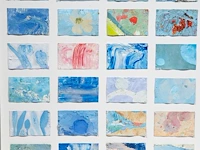 Pascal courcelles (1956), 'les 45 détours de la pensée nouvelle', 2003, oil on paper, collage 100 x 80 cm. (39.36 x 31 1/2 in.), frame: 103.5 x 83.5 cm. (40 3/4 x 32.86 in.) - afbeelding 7 van  8