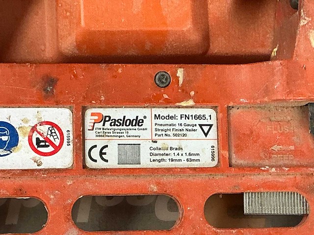 Paslode fn1665 pneumatische tacker - afbeelding 3 van  3