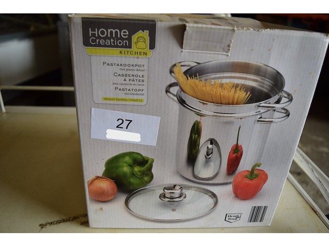 Pasta kookpot zonder deksel ca. 6l - afbeelding 3 van  3