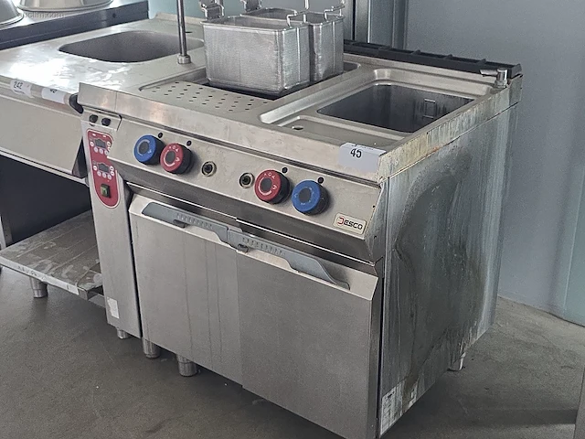 Pastakooker 2 kuipen op gas met automatische... - afbeelding 1 van  7