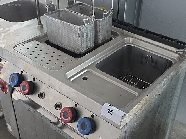 Pastakooker 2 kuipen op gas met automatische... - afbeelding 5 van  7