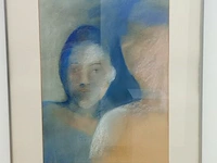 Pastel schilderij op papier, lieve walbers, zonder titel