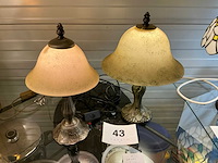 Pate de verre 2x tafellamp - afbeelding 2 van  5