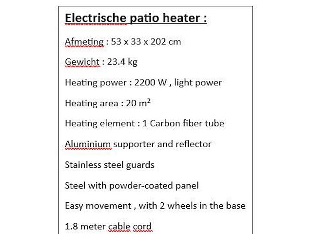 Patio heater - afbeelding 2 van  2