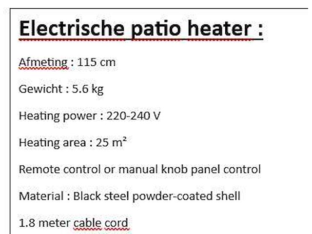 Patio heater - afbeelding 2 van  2