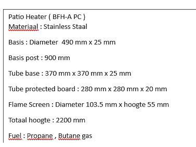 Patio heater - afbeelding 2 van  2