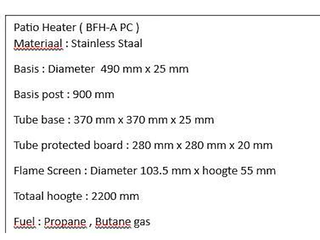 Patio heater - afbeelding 2 van  2