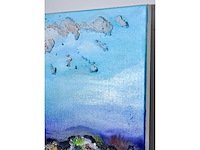 Patricia - landschap aan de waterkant - gemengde techniek op doek - 50x70 cm - afbeelding 6 van  7