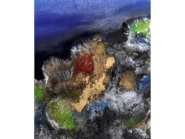 Patricia - landschap aan de waterkant - gemengde techniek op doek - 50x70 cm - afbeelding 6 van  9