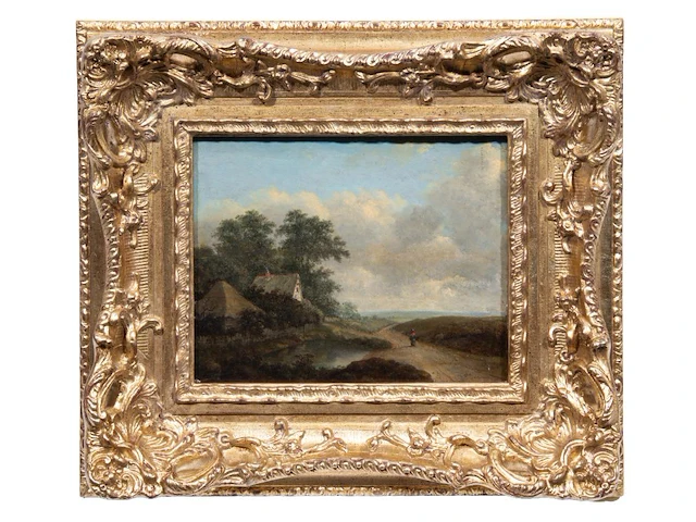 Patrick nasmyth (1787-1831), figures in a rural landscape, oil on oak 19.5 x 24 cm. (7.67 x 9.44 in.), frame: 36 x 41 cm. (14.16 x 16.14 in.) - afbeelding 2 van  5