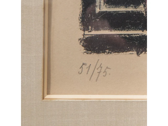 Paul delvaux (1897-1994), 'chapeau', lithograph, n° 51/75 63.5 x 43.5 cm. (25 x 17.12 in.), frame: 96.5 x 73.5 cm. (37.99 x 28.94 in.) - afbeelding 5 van  7