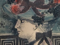 Paul delvaux (1897-1994), 'chapeau', lithograph, n° 51/75 63.5 x 43.5 cm. (25 x 17.12 in.), frame: 96.5 x 73.5 cm. (37.99 x 28.94 in.) - afbeelding 6 van  7