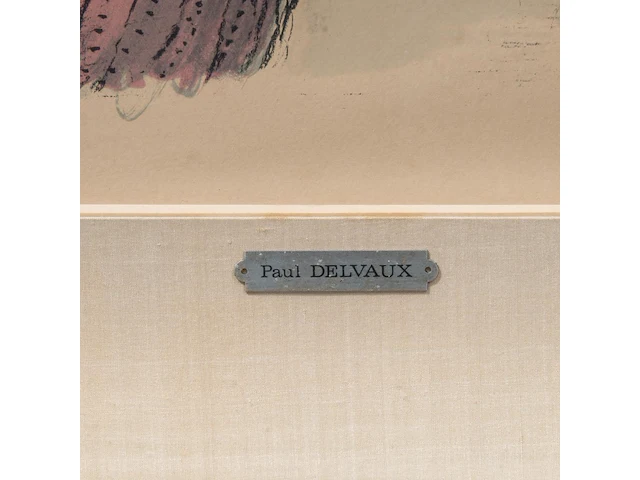 Paul delvaux (1897-1994), 'chapeau', lithograph, n° 51/75 63.5 x 43.5 cm. (25 x 17.12 in.), frame: 96.5 x 73.5 cm. (37.99 x 28.94 in.) - afbeelding 7 van  7
