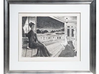 Paul delvaux (1897-1994), 'devant la ville' (1969), lithograph, n° 54/75 51 x 66 cm. (20.07 x 25.98 in.), frame: 91 x 107 cm. (35.82 x 42.13 in.) - afbeelding 2 van  7