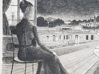 Paul delvaux (1897-1994), 'devant la ville' (1969), lithograph, n° 54/75 51 x 66 cm. (20.07 x 25.98 in.), frame: 91 x 107 cm. (35.82 x 42.13 in.) - afbeelding 6 van  7