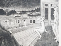 Paul delvaux (1897-1994), 'devant la ville' (1969), lithograph, n° 54/75 51 x 66 cm. (20.07 x 25.98 in.), frame: 91 x 107 cm. (35.82 x 42.13 in.) - afbeelding 7 van  7