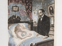 Paul delvaux (1897-1994), 'les derniers beaux jours, jules contemple' (1978), n° 17/20, 38 x 30 cm. (14.96 x 11.81 in.), frame: 84 x 64 cm. (33.07 x 25.19 in.)